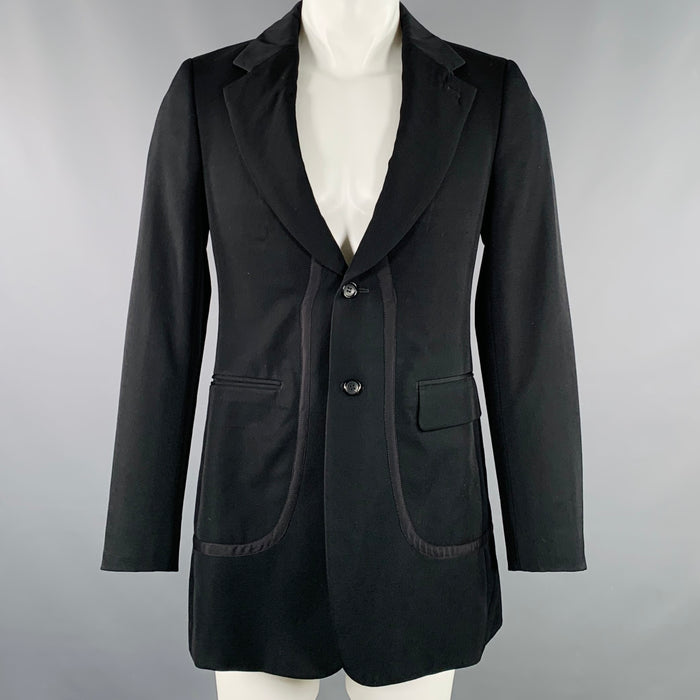 COMME des GARCONS HOMME PLUS 2022 Size S Black Wool Notch Lapel Jacket