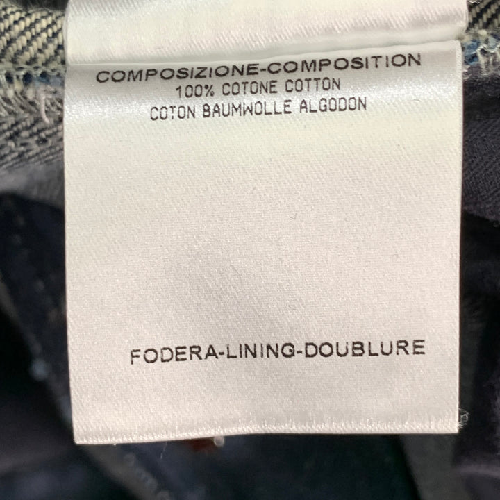 GUCCI Size 34 Indigo Cotton Straight Five Pockets Button Fly Jeans