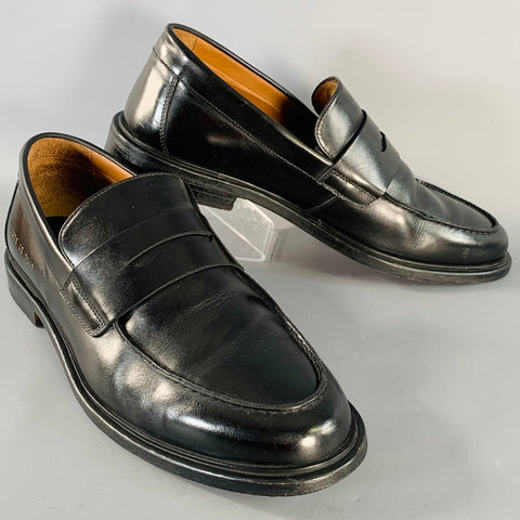 COMMON PROJECTS Size 12 Black Leather Slip On Penny Loafers