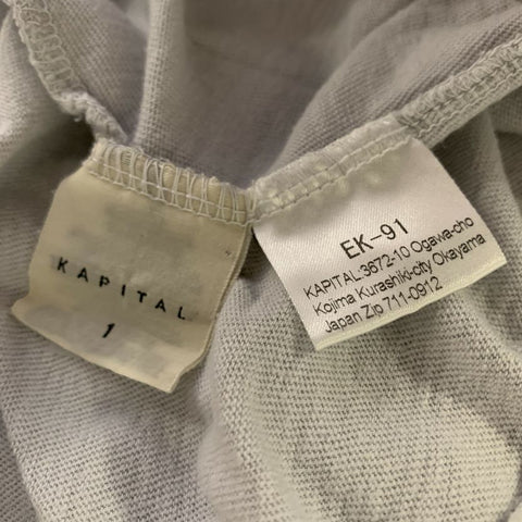 KAPITAL Size S Light Blue Cotton Ballon T Shirt Womens