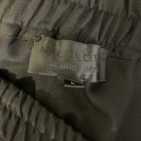 NILI LOTAN Size L Black Wool Drop crotch Casual Pants