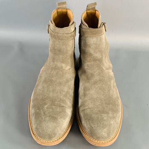 AMI by ALEXANDRE MATTIUSSI Size 8 Grey Taupe Suede Harness Boots