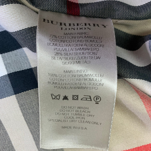 BURBERRY LONDON Size 40 Grey Cotton Blend Trench Coat