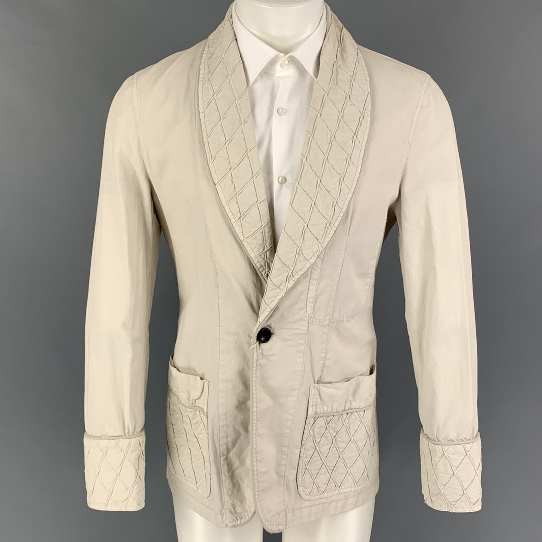 VIKTOR & ROLF Size 36 Off White Cotton Single Button Jacket