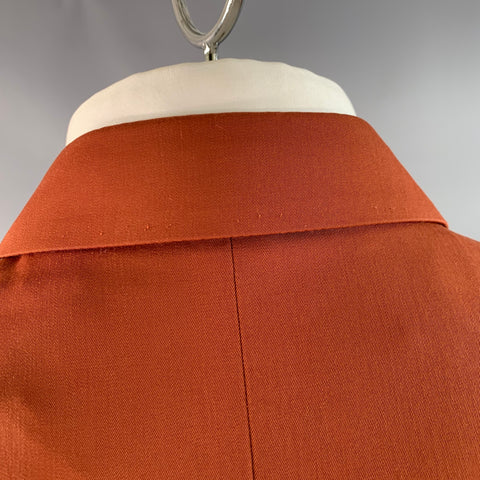 PAUL SMITH Size 42 Soho Fit Brick Orange Wool Notch Lapel Sport Coat