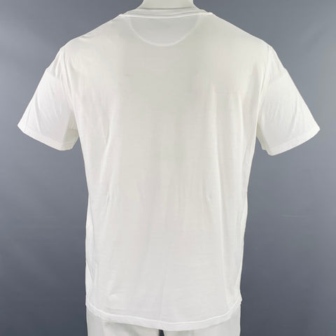 VALENTINO Size XL White Cotton Crew Neck T-shirt