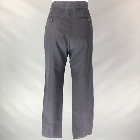 DRIES VAN NOTEN Size 30 Black Cotton &  Linen Wide Leg Casual Pants