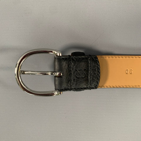 MORJAS Size 33 Black Pebble Grain Leather Belt