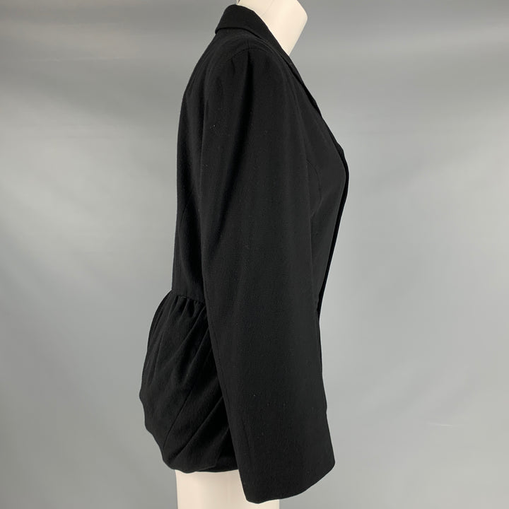 COMME des GARCONS 1980s Size S Black Wool Notch Lapel Jacket