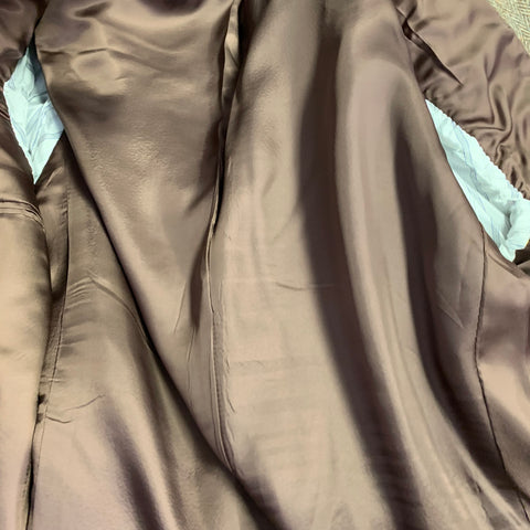 O'CONNELL'S Size 42 Long Brown Beige Herringbone Wool Sport Coat