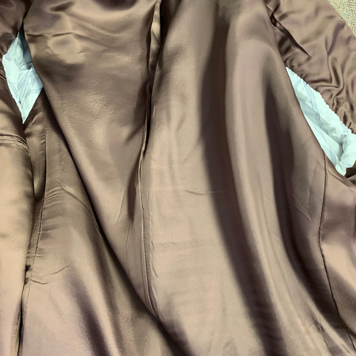 O'CONNELL'S Size 42 Long Brown Beige Herringbone Wool Sport Coat