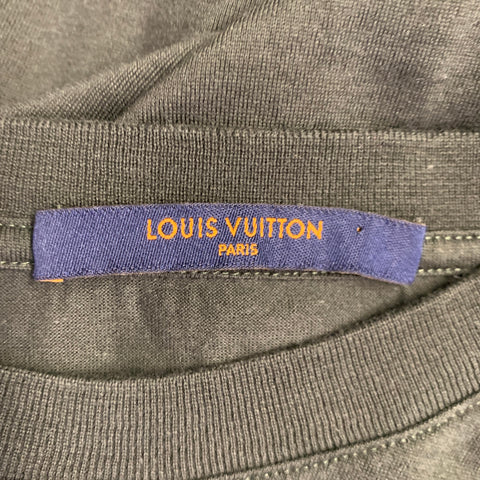 LOUIS VUITTON Size L Forest Green Cotton Crew Neck T-shirt