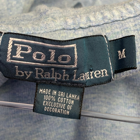 POLO by RALPH LAUREN Size M Blue Heather Cotton Hooded Sweatshirt