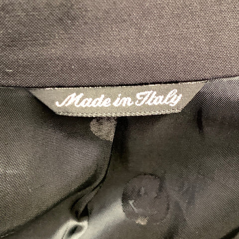 MOSCHINO Size 46 Black Polyamide Blend Notch Lapel Tuxedo