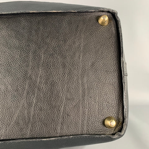 BARNEYS NEW YORK Size One Size Black Gold Crackled Leather Duffle Bags