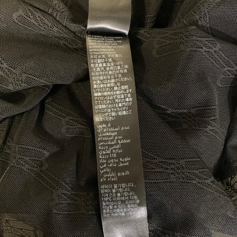 BALENCIAGA SS2022 Size M Black Monogram Poliammide blend Sheer Short Sleeve Shirt