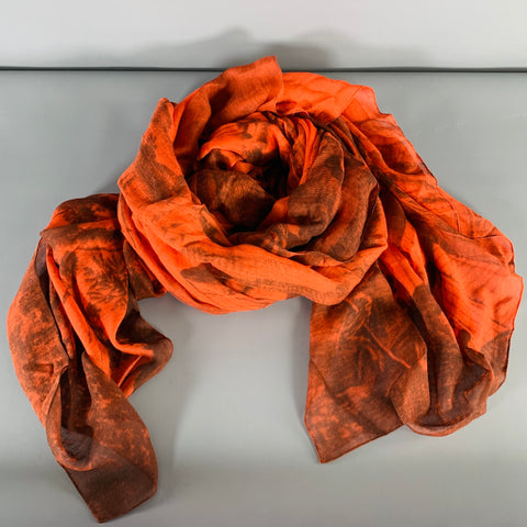 ZAZZI Brown Orange Old City Print Modal Blend Scarf
