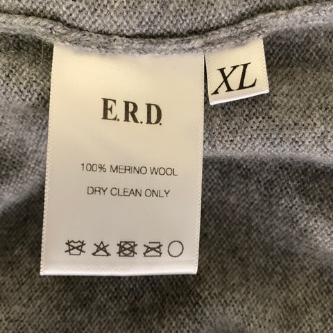 ENFANTS RICHES DEPRIMES FW2017 XL Grey White Knitted Wool Crew Neck Sweater