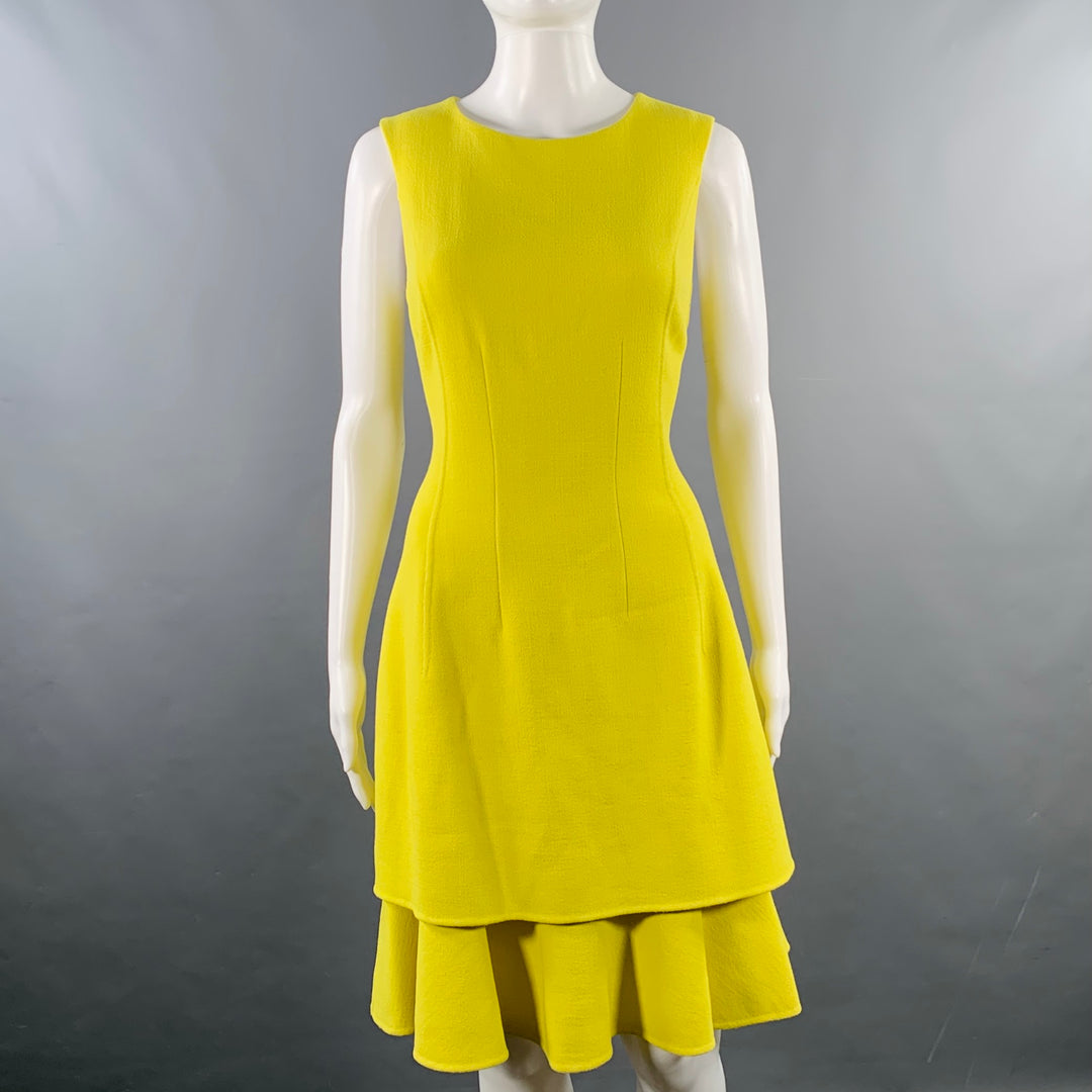neon yellow evening dress Neon Yellow Off Shoulder Short Dress main image 1