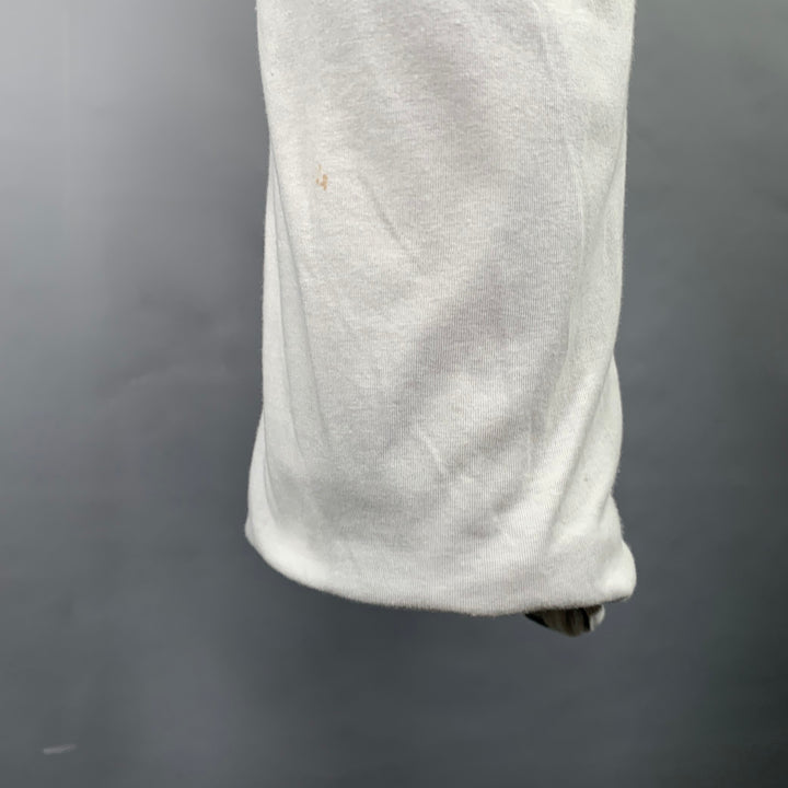 NO BRAND Size S White Grey Drop Crotch Drawstring Casual Pants