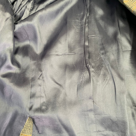 WALKER SLATER Size 40 Regular Blue White Yellow Glenplaid Sport Coat