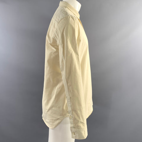 KESTIN Size M Cream Cotton Long Sleeve Shirt