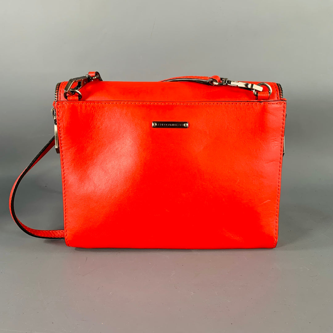 REBECCA MINKOFF Red Leather Cross Body Flap Handbag