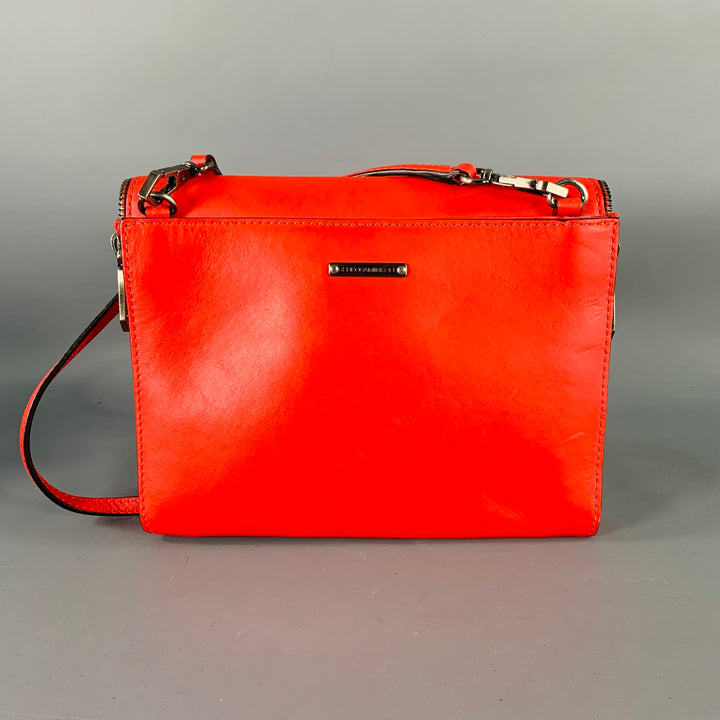 REBECCA MINKOFF Red Leather Cross Body Flap Handbag