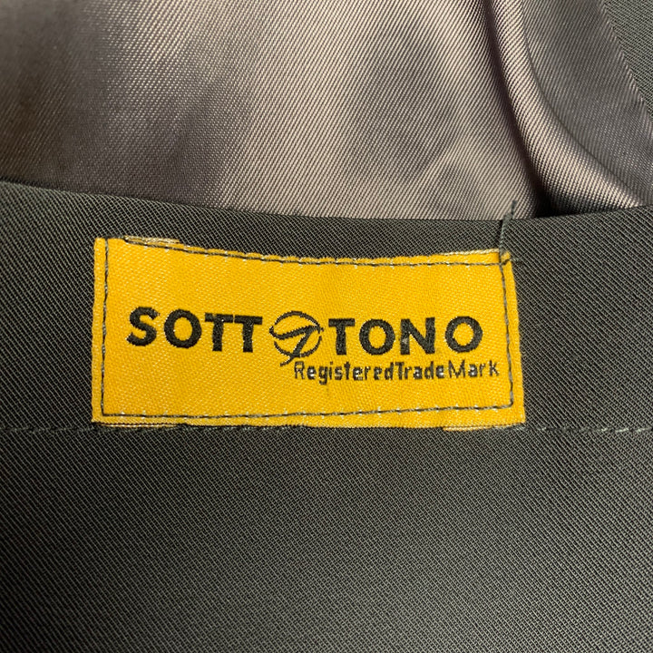 SOTTOTONO Size L Grey Polyamide Blend Zip Up Jacket