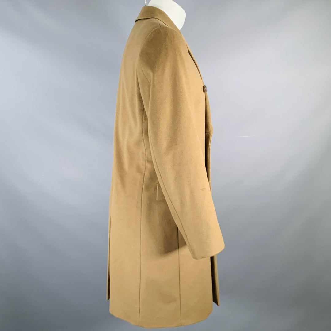 PAUL SMITH Size 40 Taupe Wool Cashmere Peak Lapel Coat