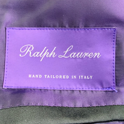 RALPH LAUREN Size 42 Long Black Wool Peak Lapel Single Button Tuxedo