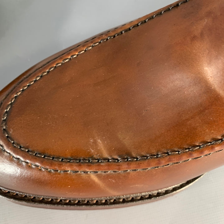 RALPH LAUREN Size 10.5 Gifford Brown Cordovan Leather Lace-Up Ankle Boots