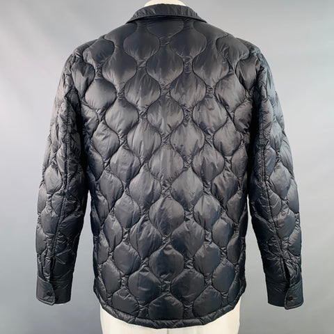 MARINE LAYER Fête 2023 Taille L Doudoune Matelassée en Nylon Bleu Marine à Une Poche