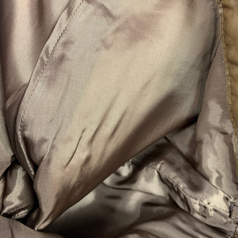 PRADA Size 2 Brown Burnished Leather Straight Leg Dress Pants