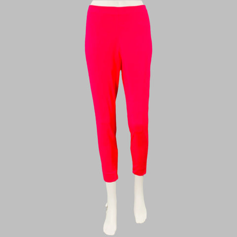 LA PERLA Size 4 Hot Pink Wool Blend Double Breasted Pantsuit