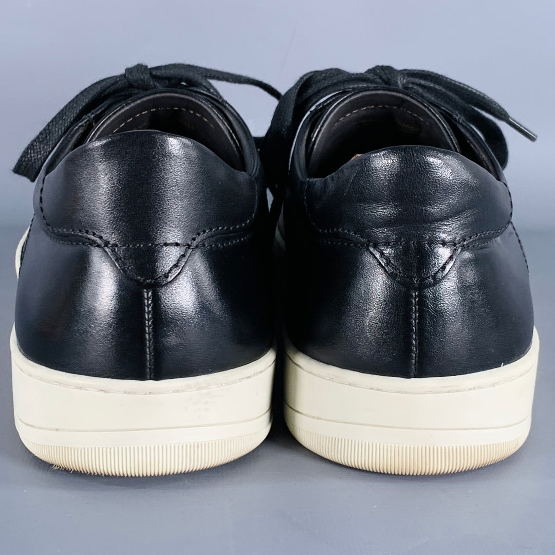 BRUNO MAGLI Size 10 Black Leather Sneakers