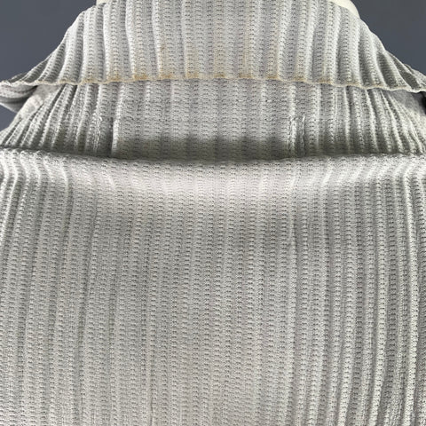 ISSEY MIYAKE Size L Grey Pleated Polyester Pleated Jacket