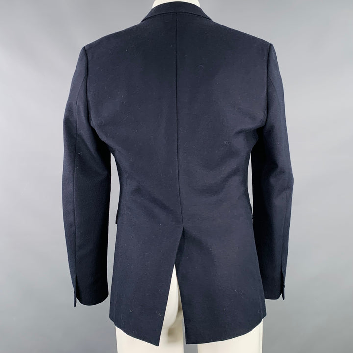 ACNE STUDIOS Pre-AW16 Size 38 Aron J Flannel Navy Wool Single Breasted Sport Coat