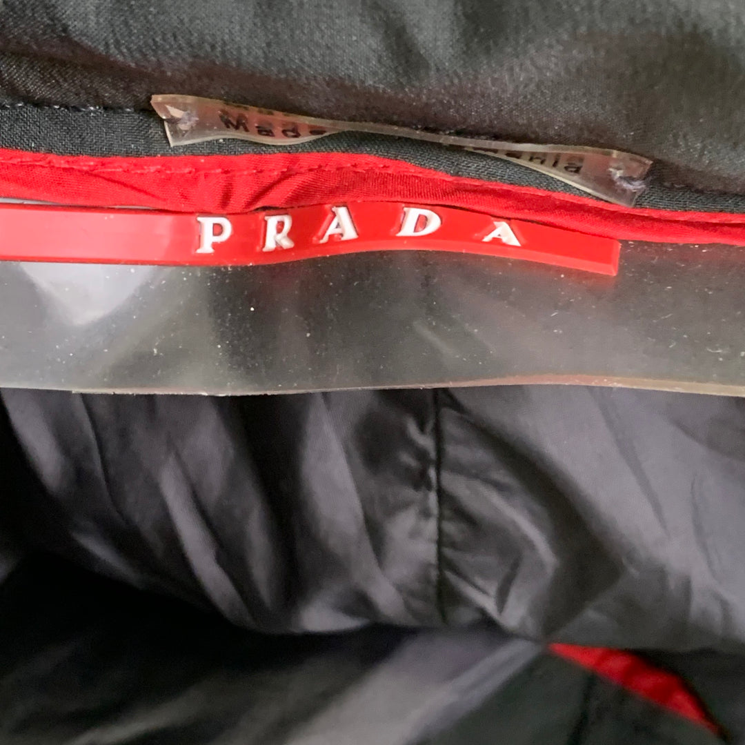 PRADA SPORT Size 40 Red Forest Green Nylon Ski Jacket Pants Set