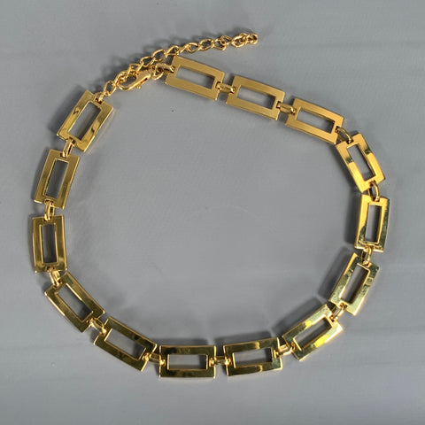 Ceinture Vintage en métal à maillons dorés