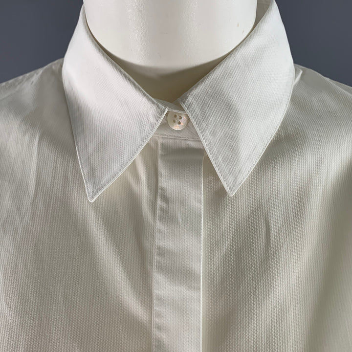 THE ROW Size 12 White Cotton Dress Shirt