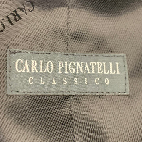 CARLO PIGNATELLI Size 38 Black Floral Wool Silk V-Neck Vest
