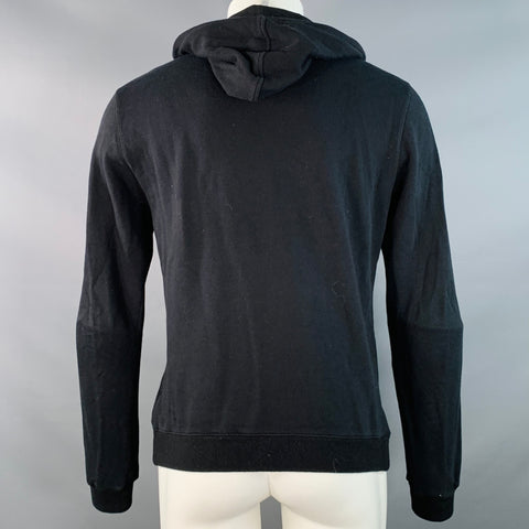 DOLCE & GABBANA Taille M Noir Or Coton Cachemire Sweat à Capuche