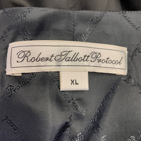 Gilet ROBERT TALBOTT PROTOCOL Taille XL Noir Blanc Gris Jacquard Diamant