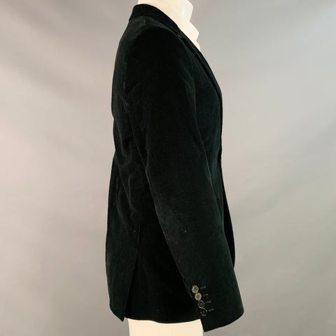 PS by PAUL SMITH Size 38 Black Corduroy Cotton Notch Lapel Sport Coat