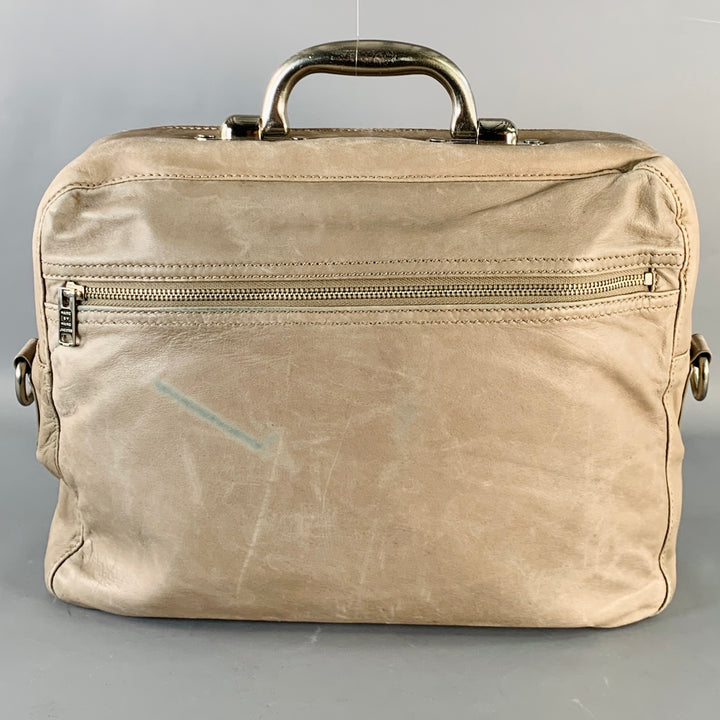 MARC by MARC JACOBS Grey Silver Leather Metal Briefcase