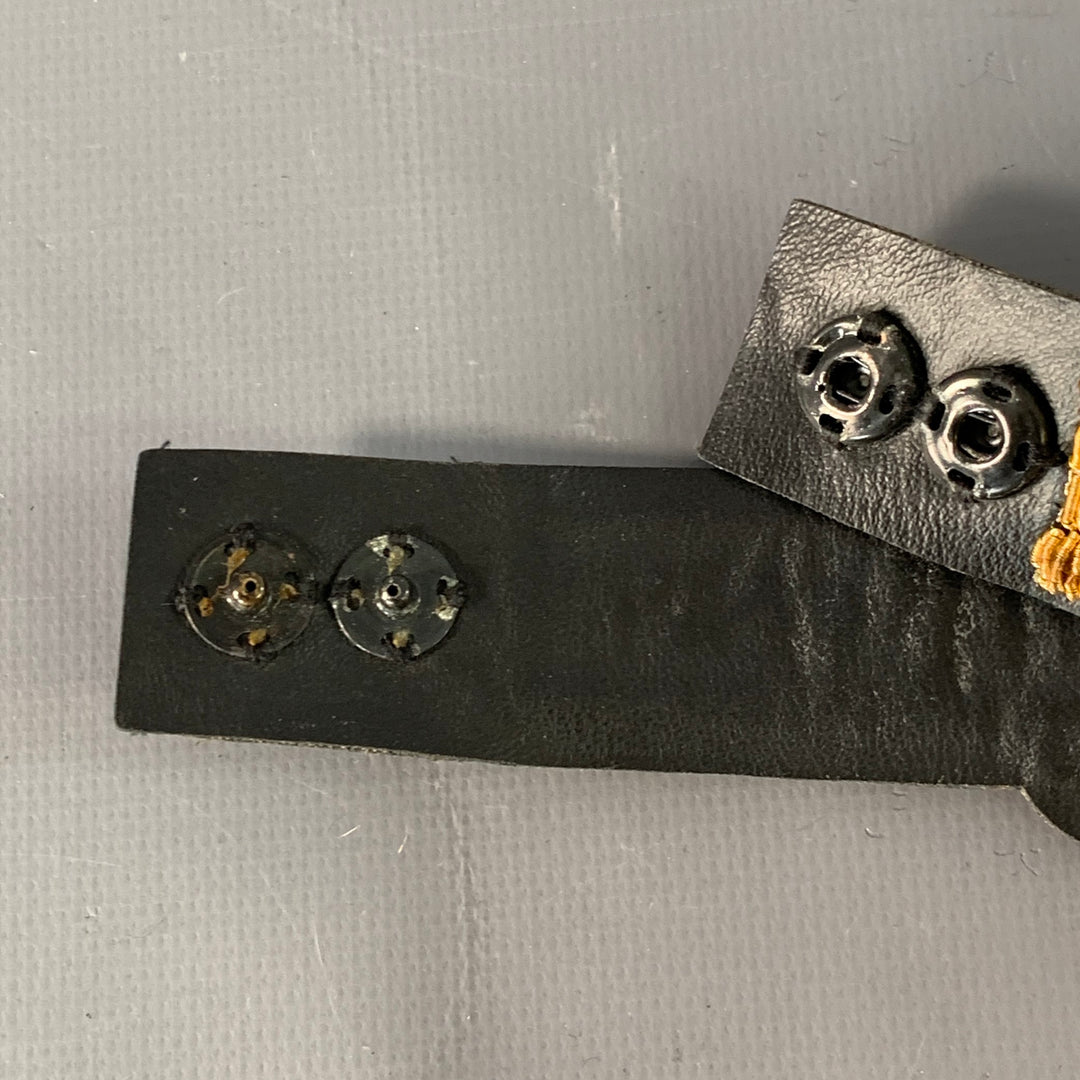 WALTER VAN BEIRENDONCK Gold Blue Sequined Beaded Watch Bracelet