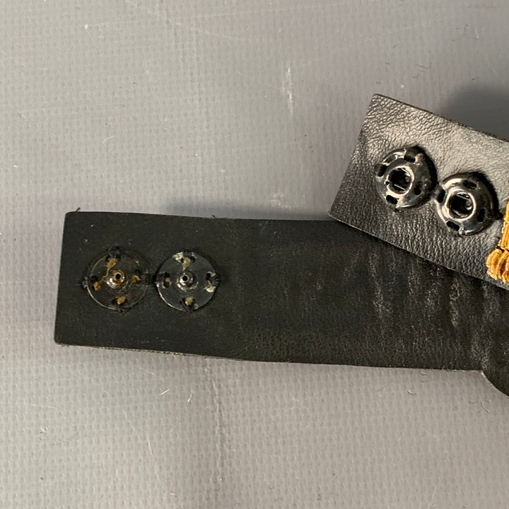 WALTER VAN BEIRENDONCK Gold Blue Sequined Beaded Watch Bracelet