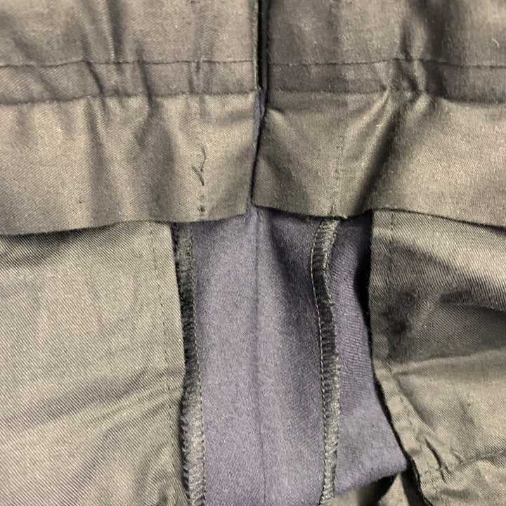 HADLEIGH'S Size 30 Navy Black Two Toned Wool Side Tabs Tapered Dress Pants
