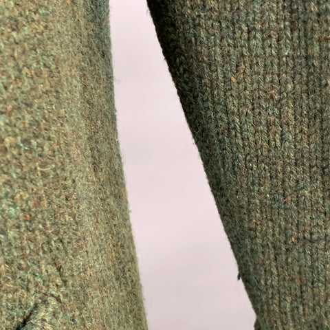 LEVI'S VINTAGE Size XL Green Moss Melange Wool V-Neck Cardigan